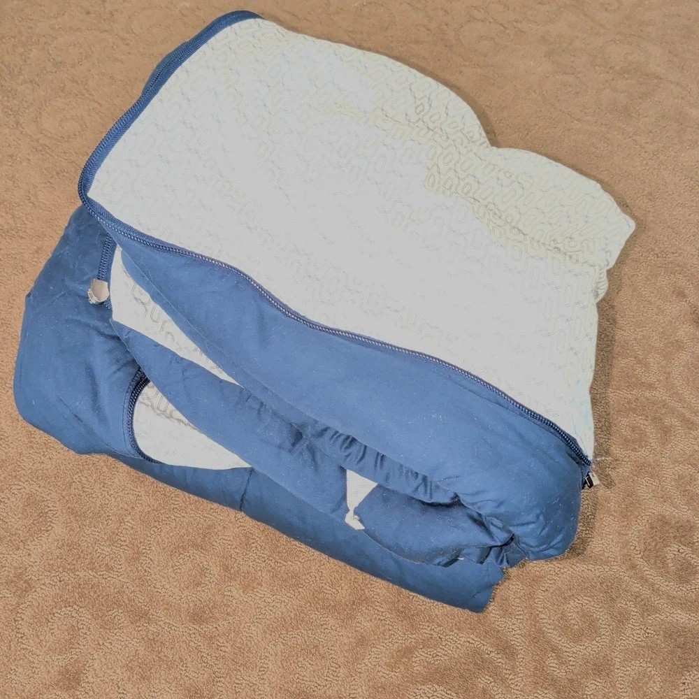 Beddy's Bed-Ease Minky Zippered Bedding Set Navy Blue White Interior Twin